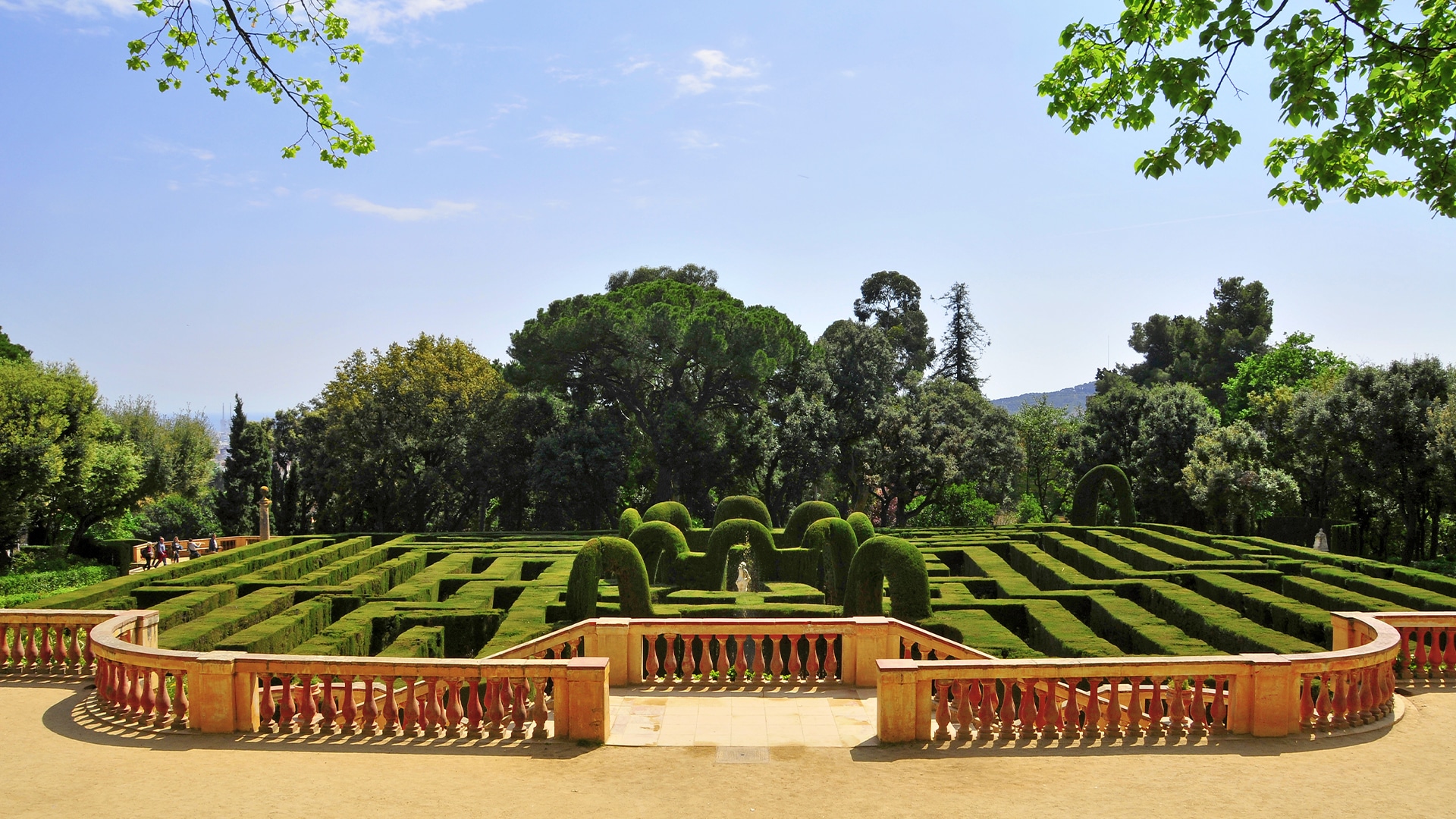 Gesamtansicht des Labyrinths von Horta in Barcelona