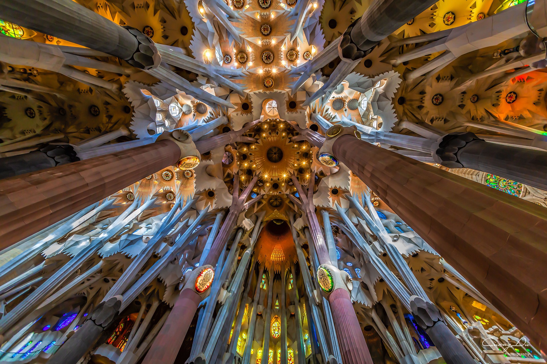 Columnas interior Sagrada Familia