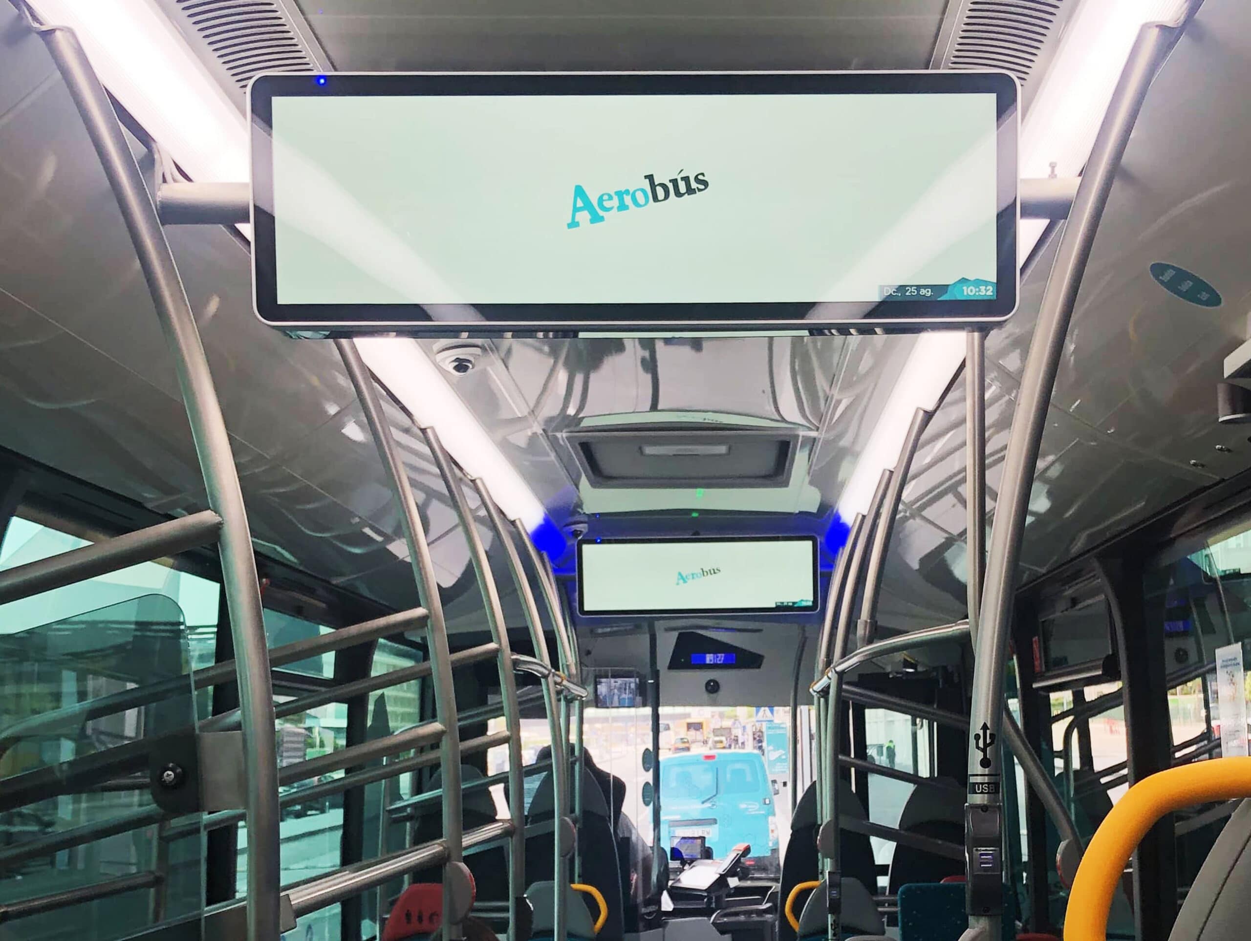 Экраны на борту Aerobus