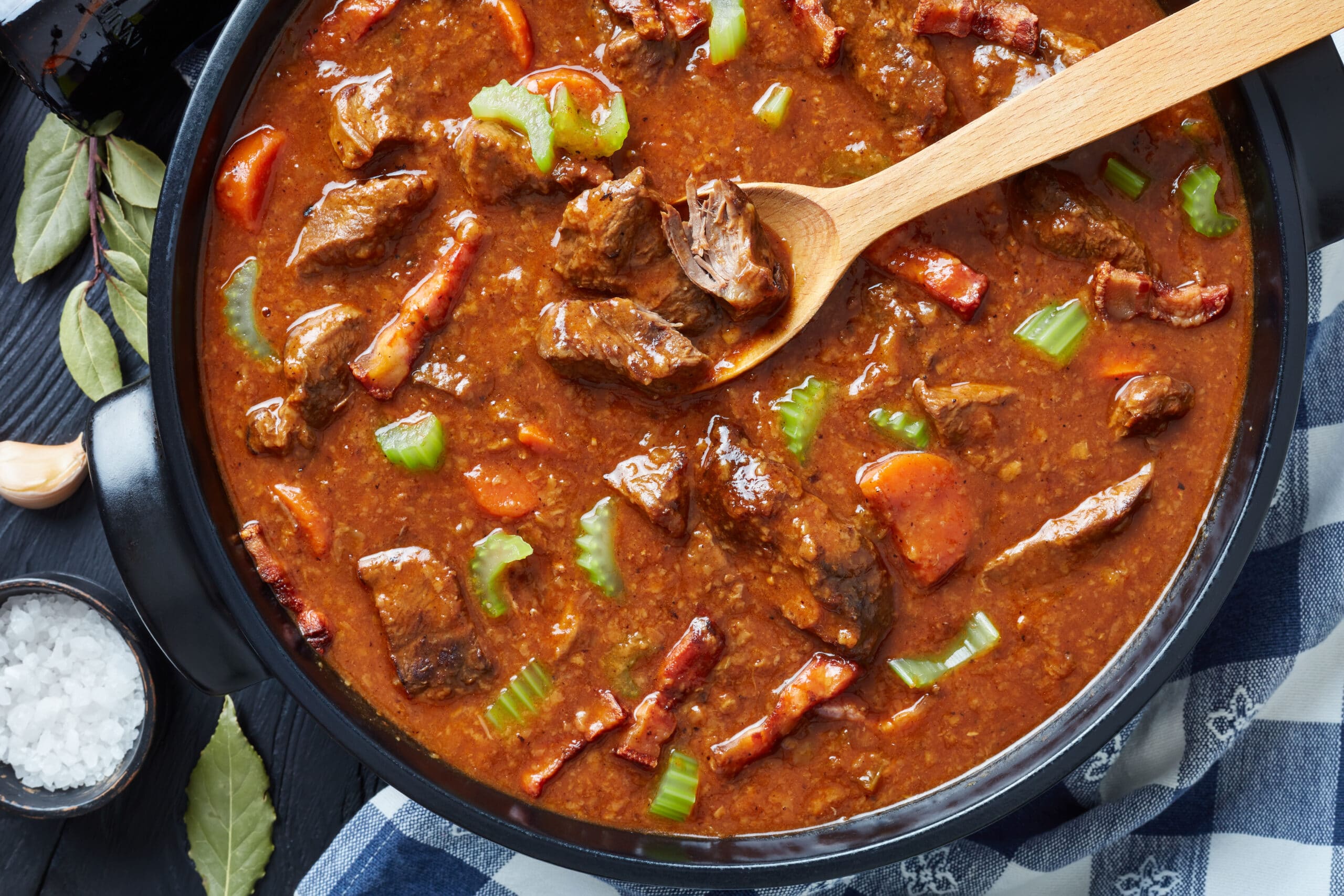 Goulash, a meat and vegetable stew 