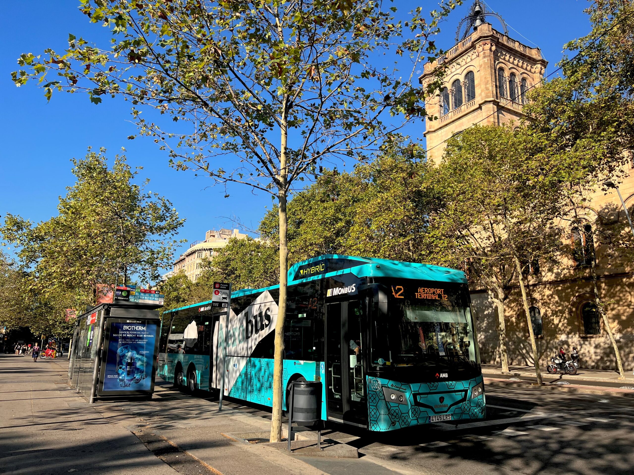 Aerobús in Pl. Universitat