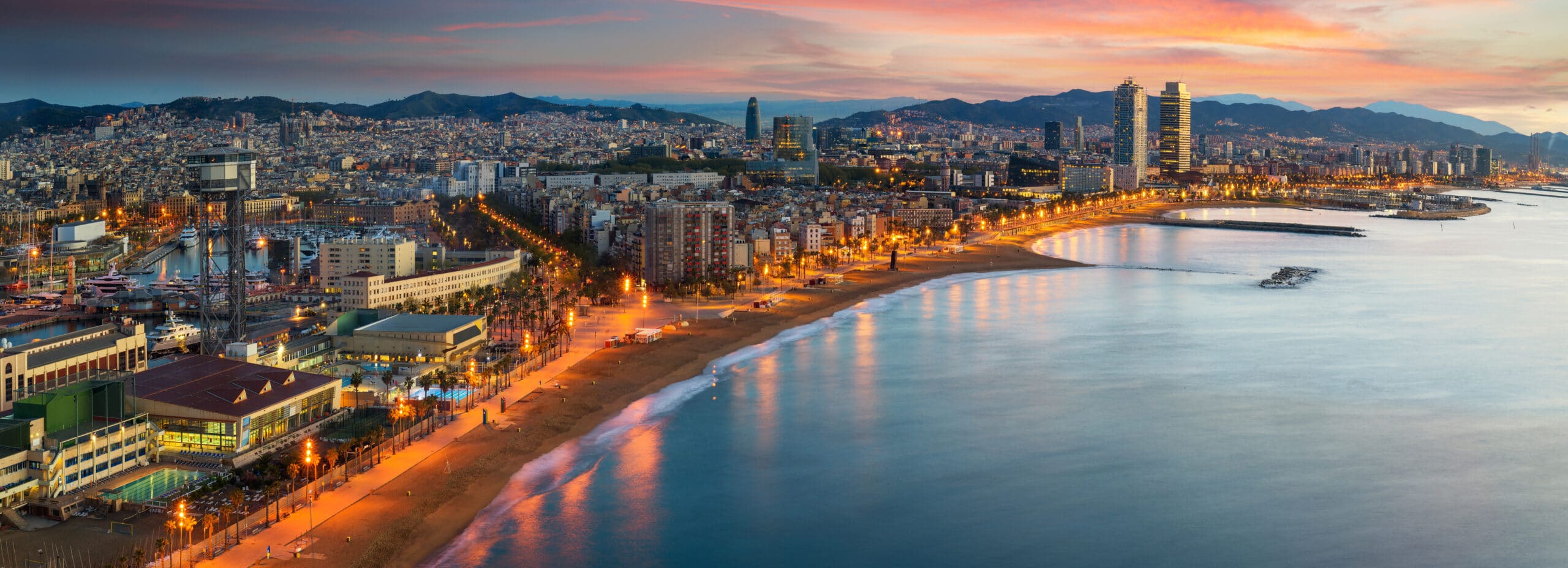 Foto aèria platges de la Barceloneta, Barcelona