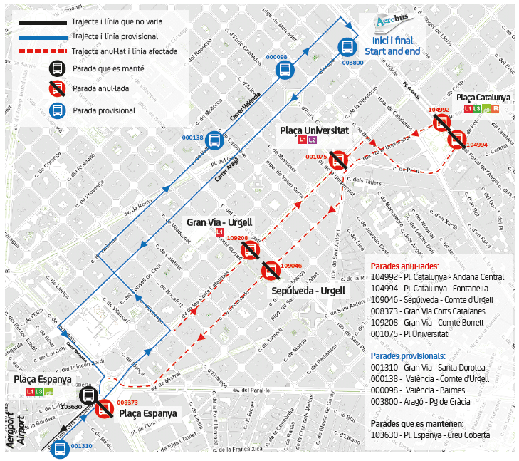 Mapa recorrido alternativo por Aragó