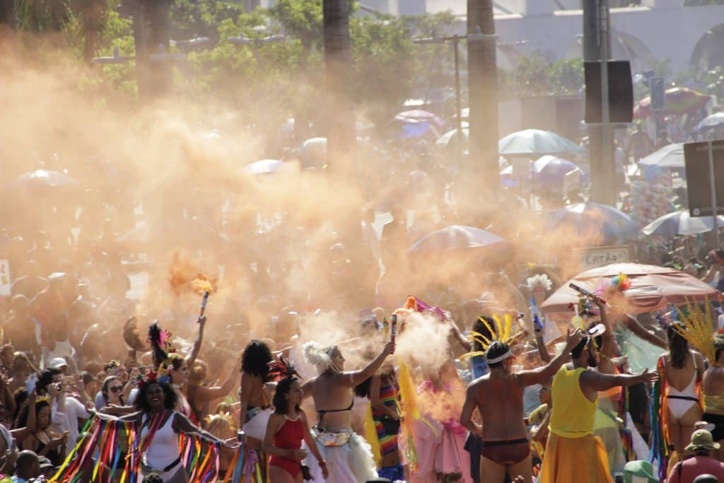 People at Carnival in Rio de Janeiro